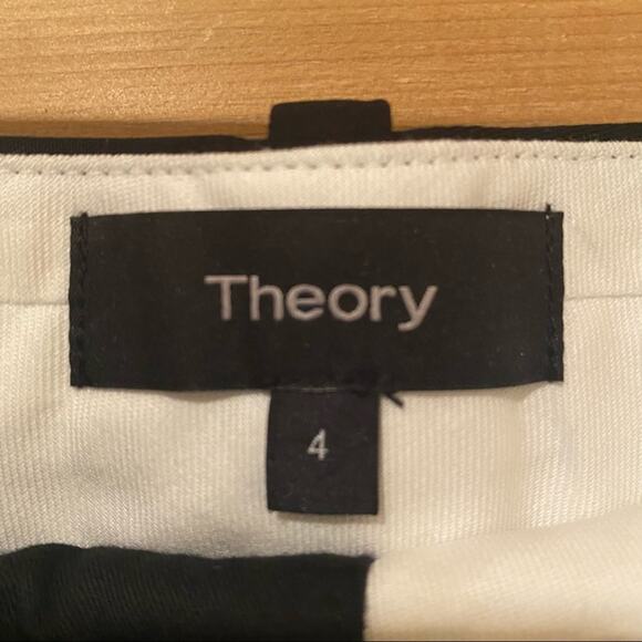 Theory Double Stretch Pleated Black Trouser Pant Women 4 NEW Professional Preppy - Picture 6 of 8